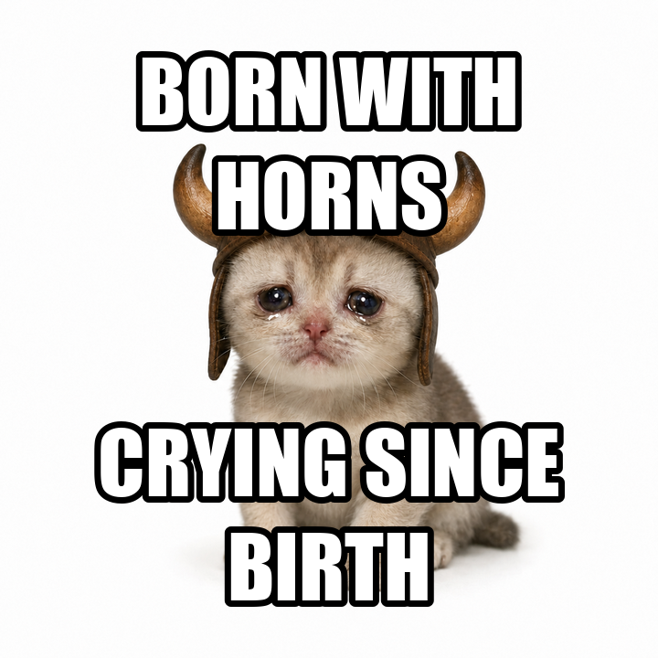 Born with horns, crying since birth